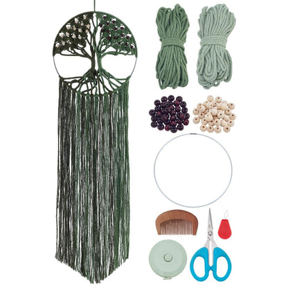 FREEBLOSS Tree of Life Macrame Kit for Beginners DIY Macrame Wall Hanging Tapestry Boho Home Decor for Living Room Bedroom