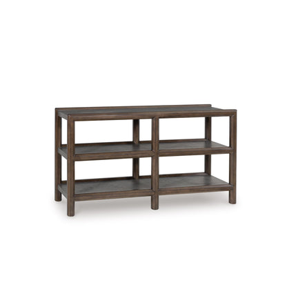 Signature Design by Ashley Kallenny Transitional Sofa Table with Open Shelf, Dark Brown & Gray