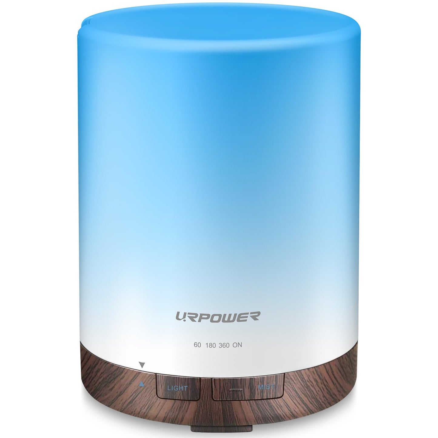 URPOWER 300ml Aromatherapy Essential Oil Diffuser Ultrasonic Air Humidifier AUTO Shut Off Scent Diffuser Night Light 7 Color Changing LED Lights and 4 Timer Settings for Bedroom Office Home