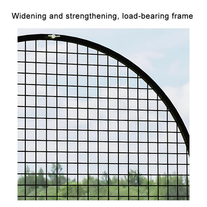 CVGfko Metal Round Mesh Arch Stand, Units Art Display Panels with Triangles-Base, Multifunctional Grid Wall Panel Display Stand, for Birthday Party Photo Backdrop Decoration.White-120cm/47.2in