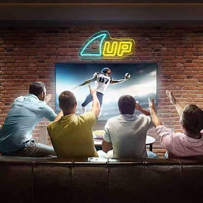 MOERBENCHI Football Neon Sign Football Team Logo Neon Light for Wall Decor, Dimmable Sports LED Sign for Man Cave Party Bar Dorms Bedroom, American Football Club Gift for rugby Fans Teens