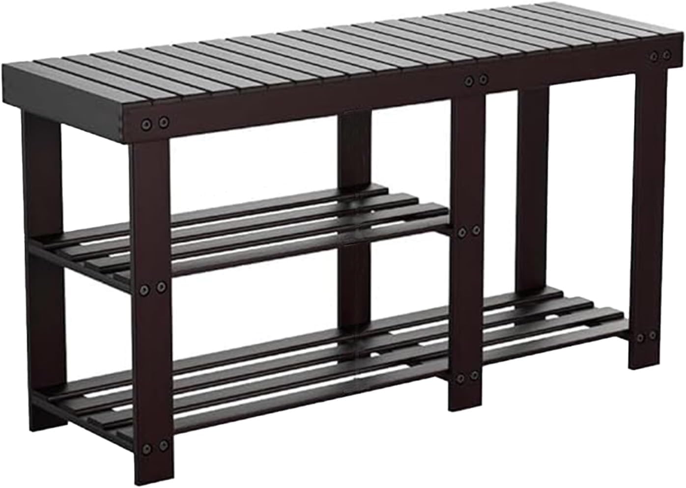 PayLessHere 5-Tier Closet (3 Bamboo Shoe Rack Shoe Bench Shoe Shelf Free Standing Storage Organizer with Additional