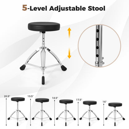 Costzon Electric Drum Set, Electronic Drum Kit for Beginner with 4 Quiet Mesh Pads, 150 Sounds, 9.5” Cymbals, Metronome, USB MIDI, Headphone, 2 Pedals, Drumsticks & Adjustable Throne