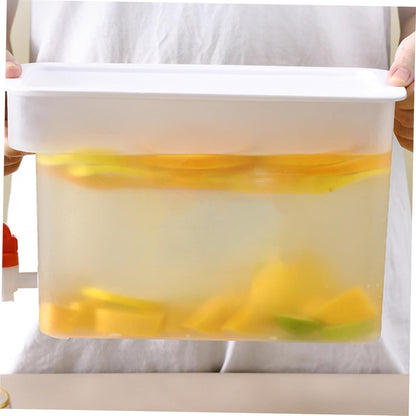 1pc Cold Water Bottle Fridge Dispenser, 3.5L Drink Pitcher for Iced Tea Juice, White