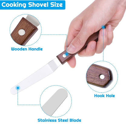 Cridoz 7 Pcs Stainless Steel Kitchen Cooking Plating Tweezers Tongs Drawing Spoons Offset Spatula and Fish Spatula for Food Culinary Plating Decorating