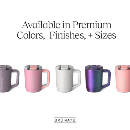 BrüMate Müv - 15oz 100% Leak Proof Insulated Coffee Mug with Handle & Lid - Stainless Steel Coffee Travel Mug - Double Walled Coffee Cup (Neon Pink)