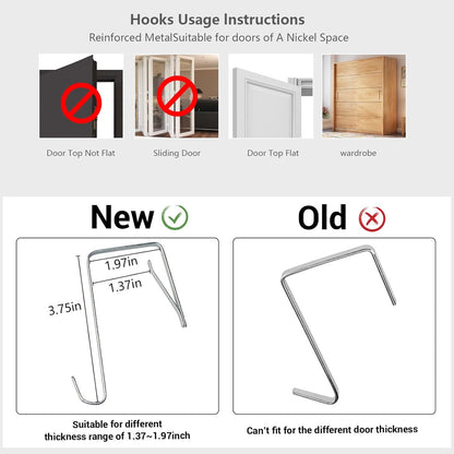2 Pack 48 Closet homyfort Over the Door Shoe Organizer, Hanging Shoe Rack Storage Holder with Large Pockets for Door