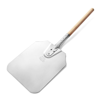 New Star Foodservice 50219 Aluminum Pizza Peel, Wooden Handle, 9 x 11 inch Blade, 26 inch overall