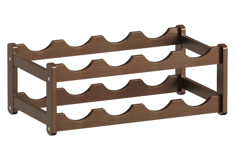 CAMOAT Wine Rack |Open & 2-Tier Bamboo Wine Holder| Freestanding Floor & Countertop Wine Display-Space-Saving Wooden Wine Storage Shelf for Kitchen, Cabinets,Bar & Dining Room(1, 2-Tiers)
