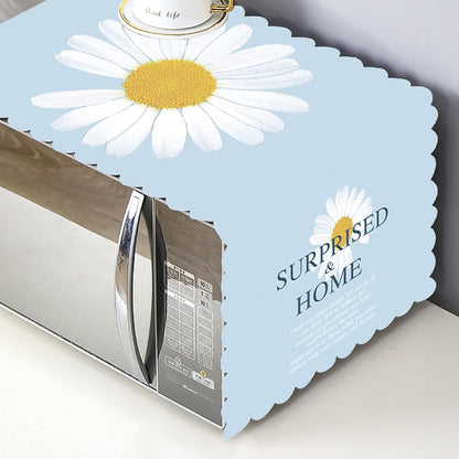 Microwave Cover, Decorative Dust Cover for Microwave Oven, Kitchen Appliance Cover (Daisy)