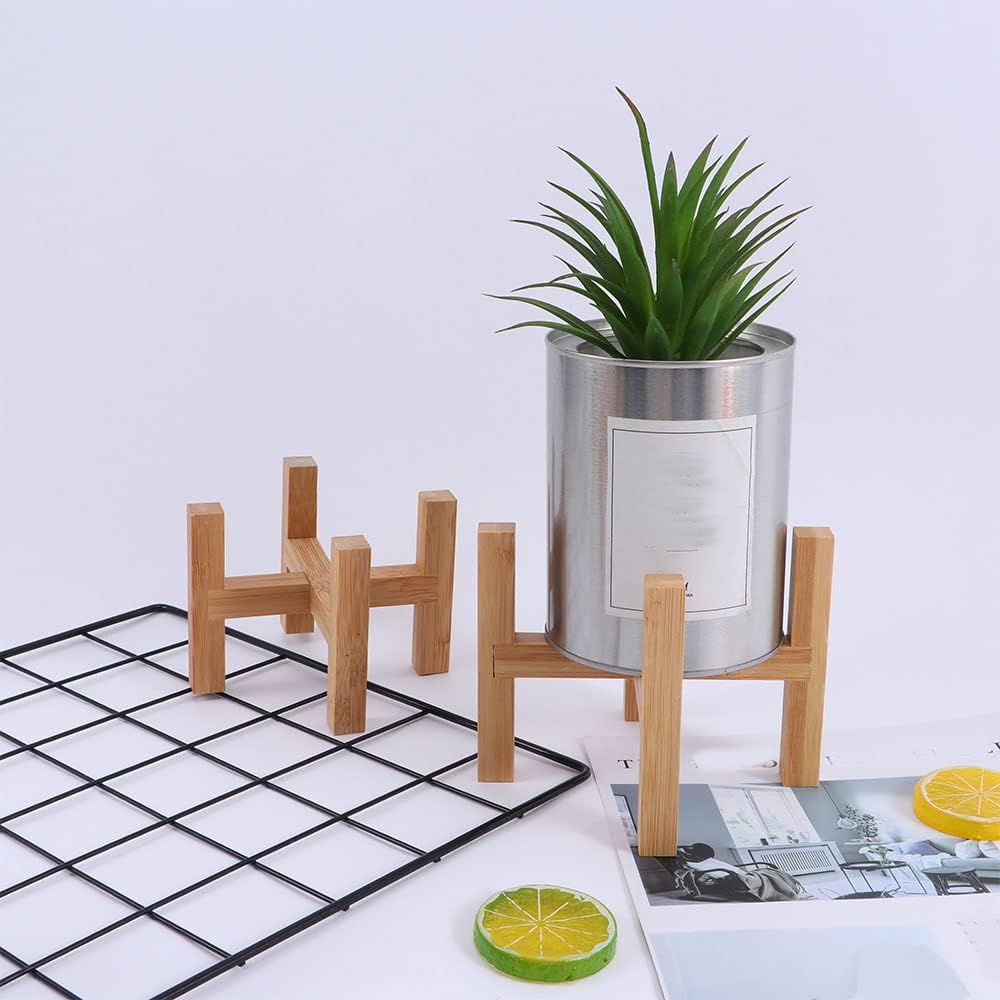 Wood Planter Pot Stand, Detachable Bonsai Pot Holder Display Shelf for Indoor Flower Pot to Protect The Floor