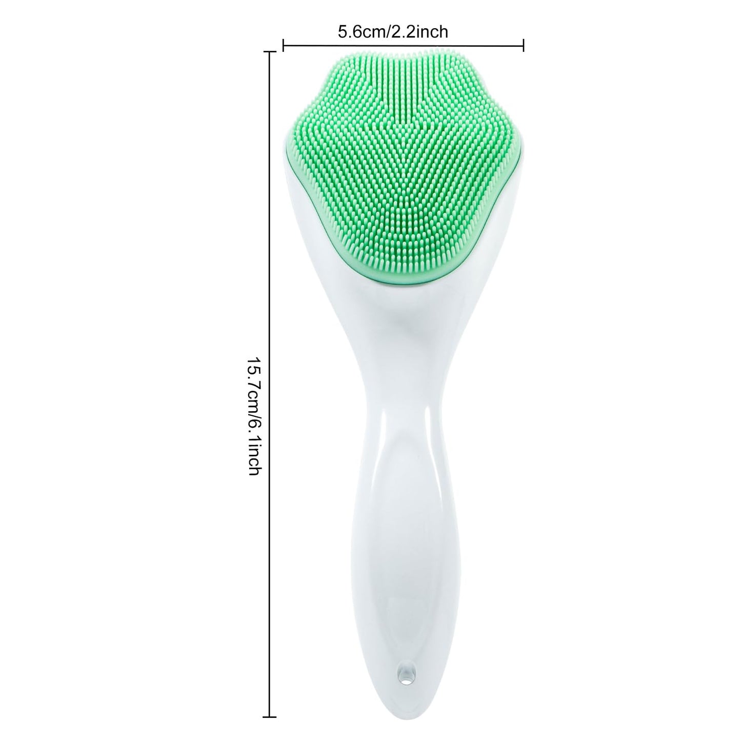2 Pack Silicone Face Scrubber Exfoliating Brush, Manual Handheld Facial Cleansing Brush Blackhead Scrubber, Soft Bristles Waterproof for Face Skincare (Round-Pink)