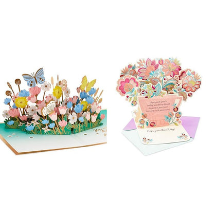Hallmark Paper Wonder Mother's Day Pop Up Card Bundle with Mahogany Mothers Day Pop Up Card for Mom
