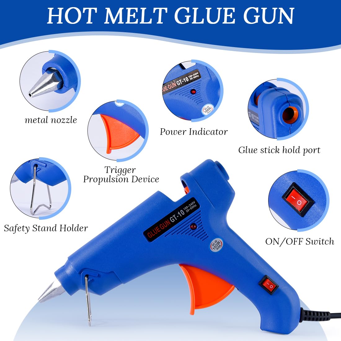 MEDIEVAL Red Wax Seal Glue Gun Kit: 10Pc Blood Red Sealing Wax Sticks & Gun