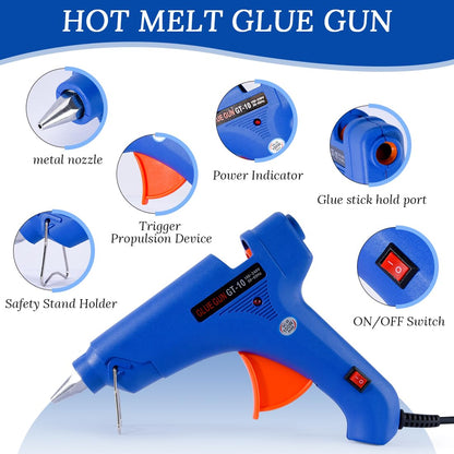 MEDIEVAL Red Wax Seal Glue Gun Kit: 10Pc Blood Red Sealing Wax Sticks & Gun