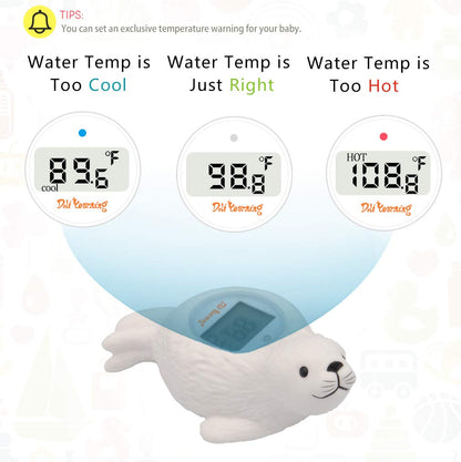 Doli Yearning Upgarde Digital Baby Bath LCD Thermometer |Kids' Bathroom Safety Products|Water Thermometer Infant Seal Shape|Floating Toys Temperature