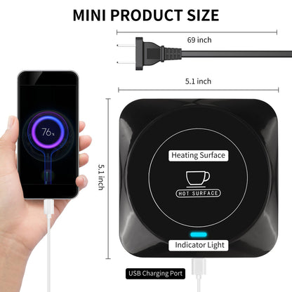 Coffee Mug Warmer, Smart USB Coffee Cup Warmer with Pressure-Induced Auto On/Off, Coffee Accessories for Home Office Desk