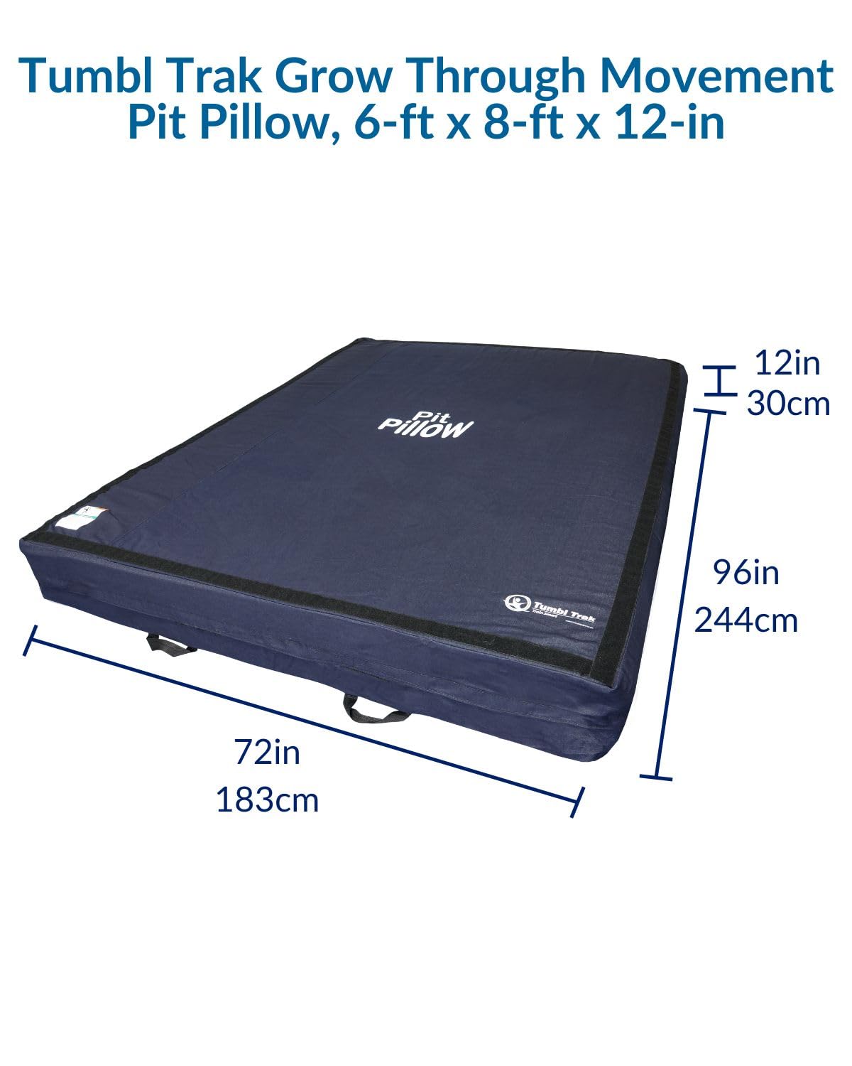 Sensory Crash Mat for Kids – Soft, Cushioned Landing with Low-Density Foam and Washable Denim Cover – Ideal for Sensory Rooms and Therapy (6FT X 8FT X 12IN)