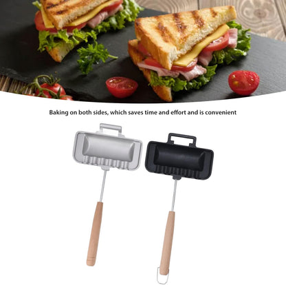 Sandwich Maker Breakfast Hot Sandwich Maker - Double Sided Skillet Baking Pan for Grilled Cheese, Sturdy Aluminum