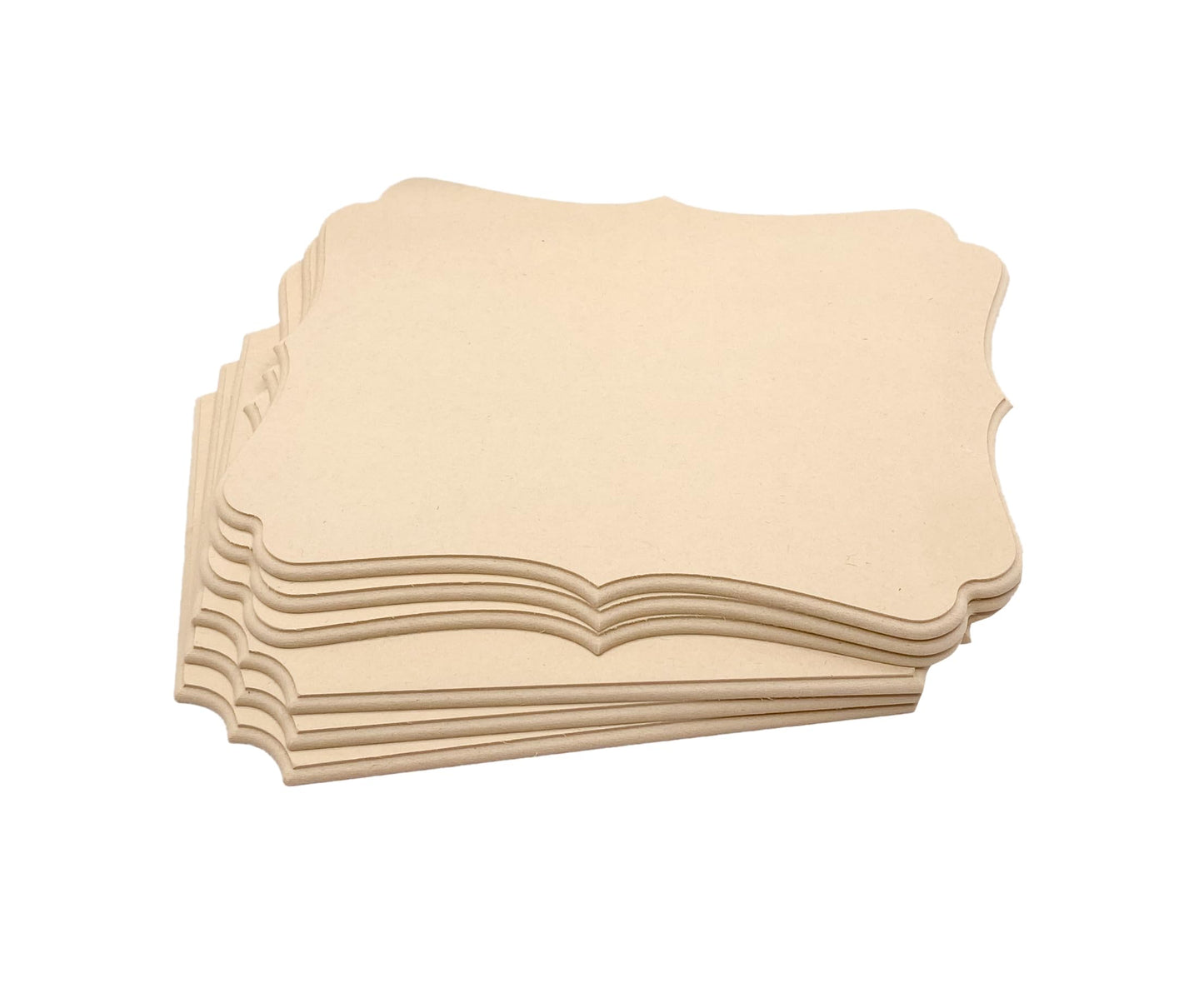 6 Pack Unfinished Wooden Plaques 11"x14"-0.25 Inch Thick Beveled MDF Wood Sign for Burning DIY Crafts