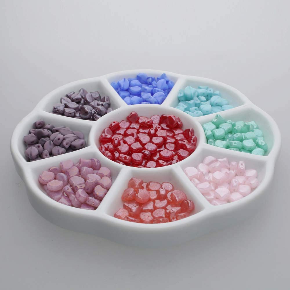 The Beadsmith Ceramic Mixing Palette, Sunflower Design Bead Tray, Arts & Crafts Accessories Organizer, 5.5' x 5.5' x .5', 9 Compartments (1 Palette)