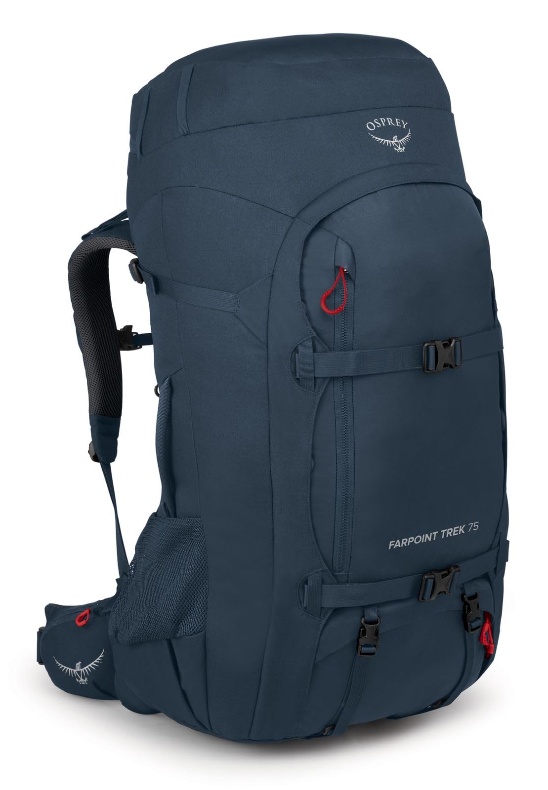 Osprey Farpoint Trek 75L Men's Travel Backpack, Muted Space Blue