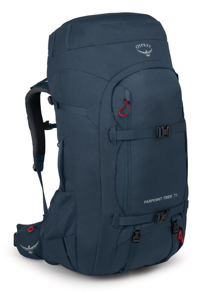 Osprey Farpoint Trek 75L Men's Travel Backpack, Muted Space Blue