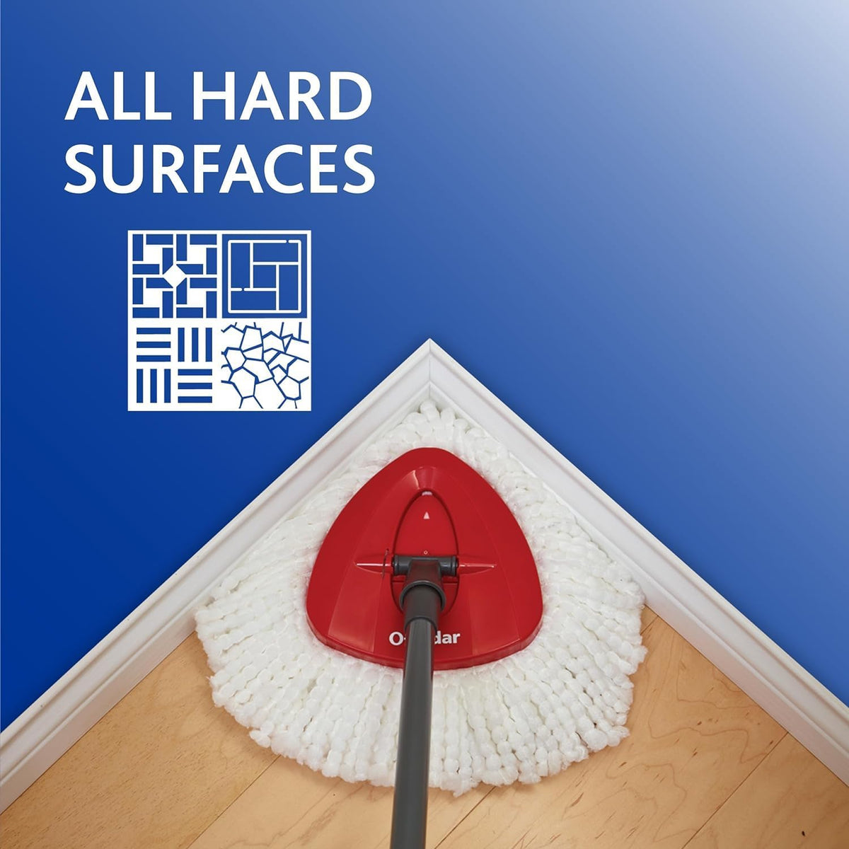 O-Cedar EasyWring Mop Head Refill - Pack of 3 Replacement Heads for Effortless Cleaning