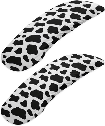 Wheelchair Armrest Covers, Anti Scratch Durable Water Resistant Slipcovers for Office Chair, Gaming Chair, Cow Print
