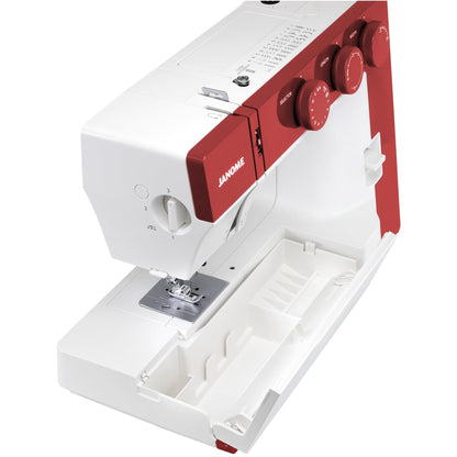 Janome 1522RD Mechanical Sewing Machine - Aesthetic Red Sewing Machine for Beginners, 22 Built in Stitches, 1 Step Buttonhole, Heavy Duty Metal Frame, Built in Needle Threader for Easy Use