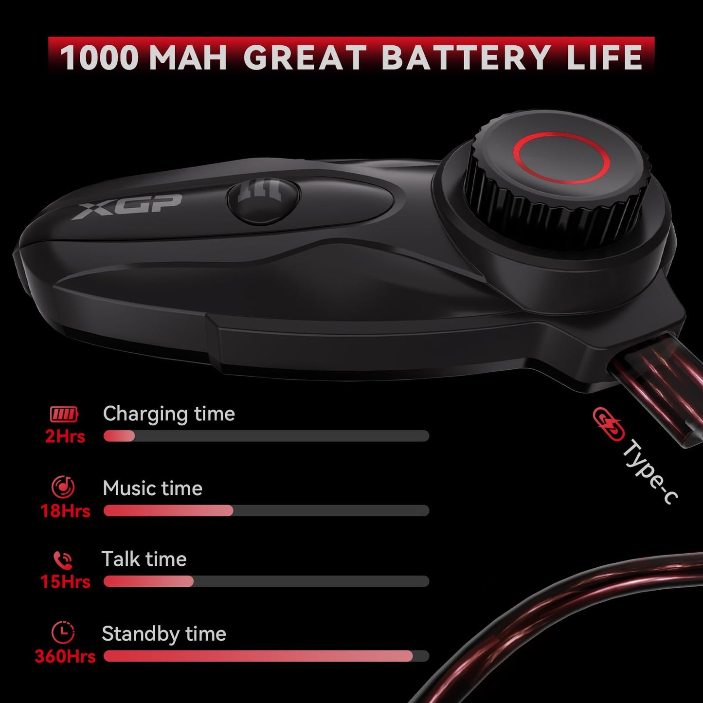 X10 10 Riders Group Mesh Motorcycle Intercom, 3000m Motorcycle Bluetooth Headset V5.3 with Audio Multitasking/Music Sharing, Helmet Communication Systems for ATV/Snowmobile/Ski, 2 Pack