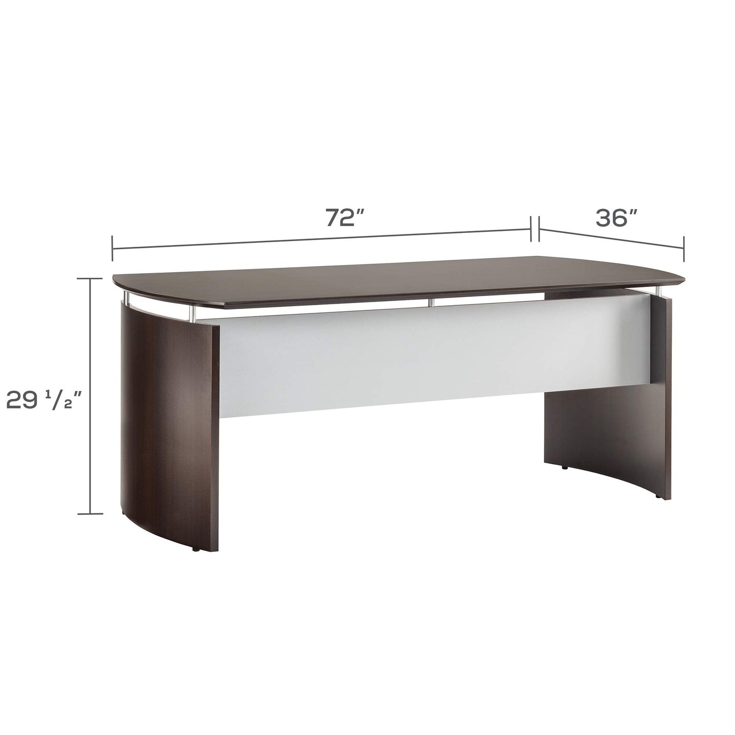Mayline Group Safco Products Medina Desk, 72", Mocha