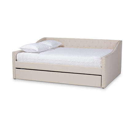 Baxton Studio Daybed, Queen, Beige