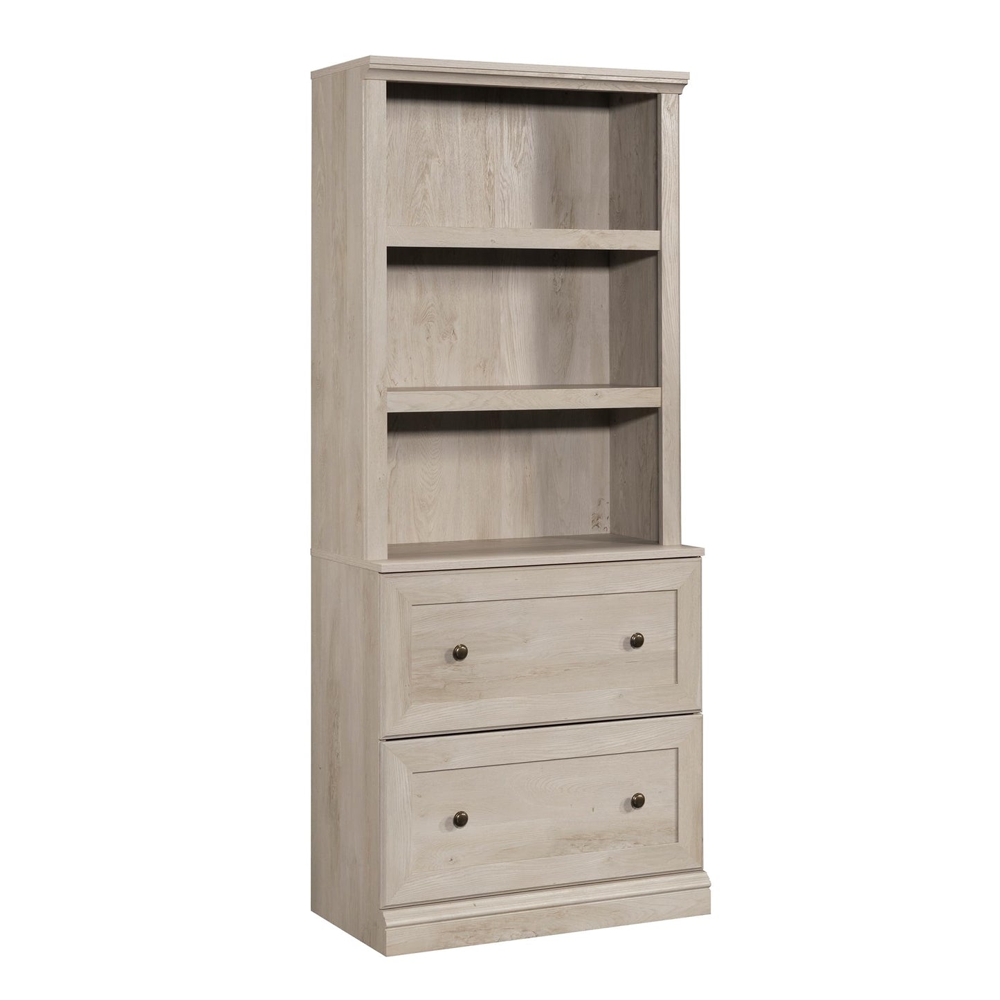 Sauder Miscellaneous Storage Library, Chalked Chestnut Finish