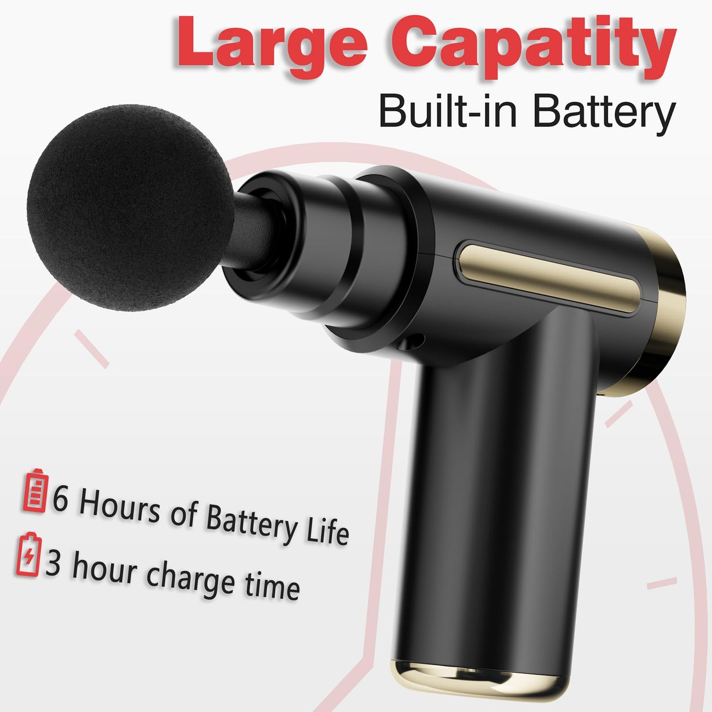 Massage Gun Deep Tissue, Back Massage for Athletes for Pain Relief, Percussion Massager Device with Silent Brushless Motor, Relax Gift for Mothers Day and Fathers Gifts（M891）