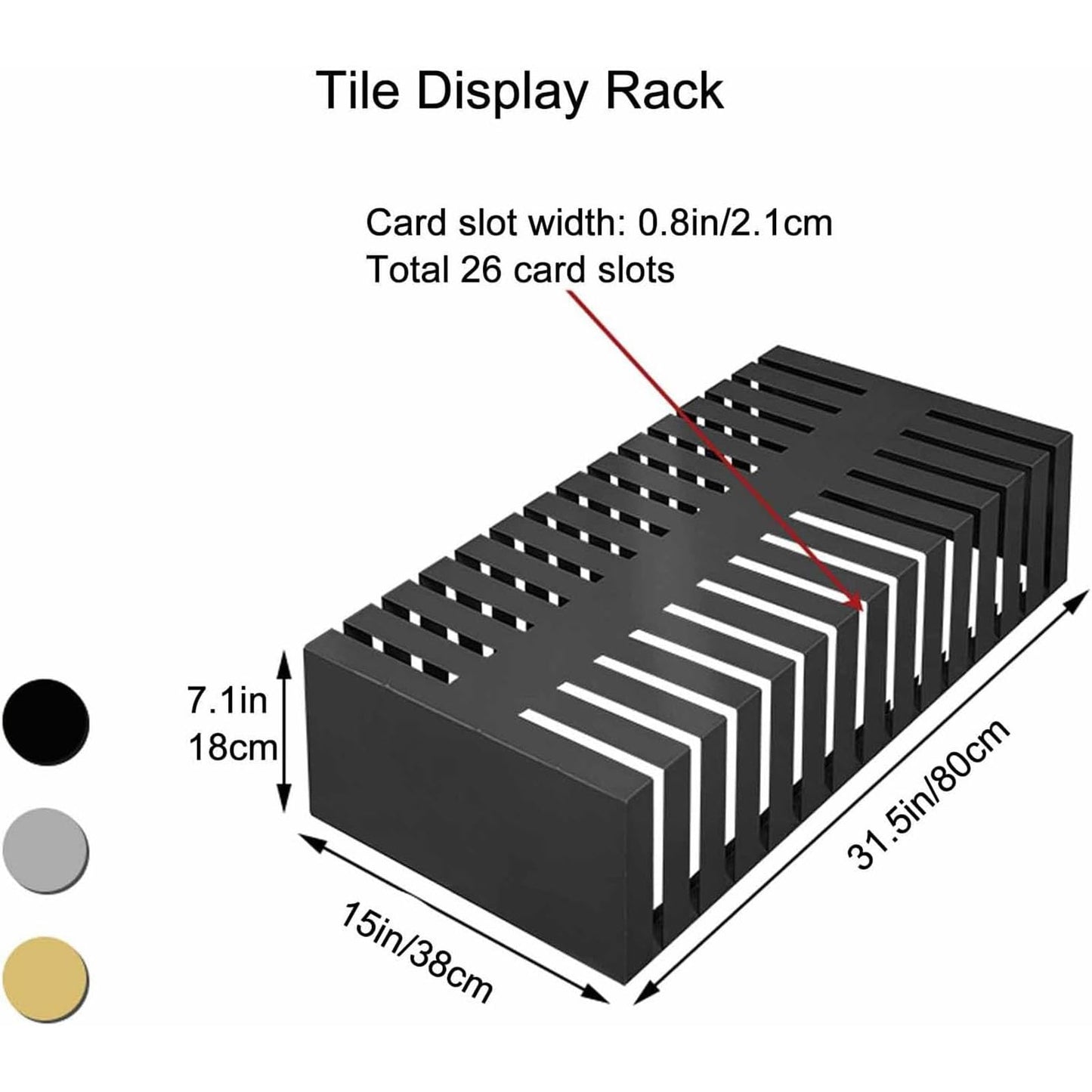 Floor tile sample rack,Durable Wooden Tile Display Stand, 0.8in Slotted Flooring Holder, Retail Exhibition Shelf for Plates & Products, Black Floor Rack - Perfect for Stores & Trade Shows