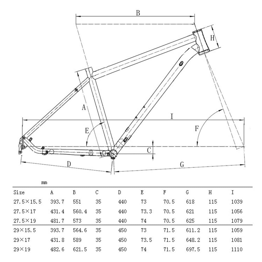 HIMALO Bike Frame 27.5/29er Mountain Bike Frame 15.5''/17''/19'' Lightweight Titanium Alloy Rigid Frame Disc Brake Thru Axle 12x142mm XC AM(27.5 * 15.5'')