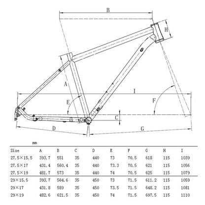 HIMALO Bike Frame 27.5/29er Mountain Bike Frame 15.5''/17''/19'' Lightweight Titanium Alloy Rigid Frame Disc Brake Thru Axle 12x142mm XC AM(27.5 * 15.5'')