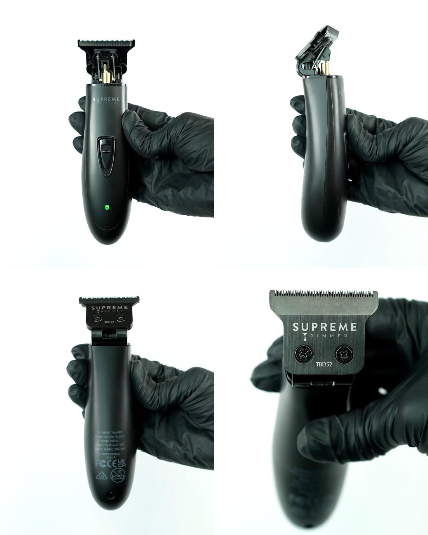 Supreme Trimmer T Shaper - Quiet Cordless Beard & Hair Trimmer for Men | 120 Min Runtime, Low Noise, Zero-Gap DLC Blade | Ideal for Sensitive Skin, Kids & Elderly | ST5206