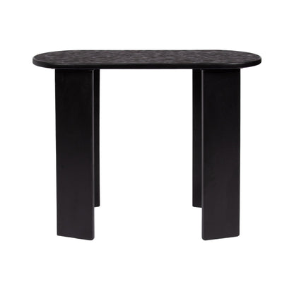 Kate and Laurel Yesenia Modern Capsule Mango Wood Console Table, 36 x 14 x 29, Black, Transitional Decorative Entryway Table with Textured Tabletop Design for Entry Decor Option
