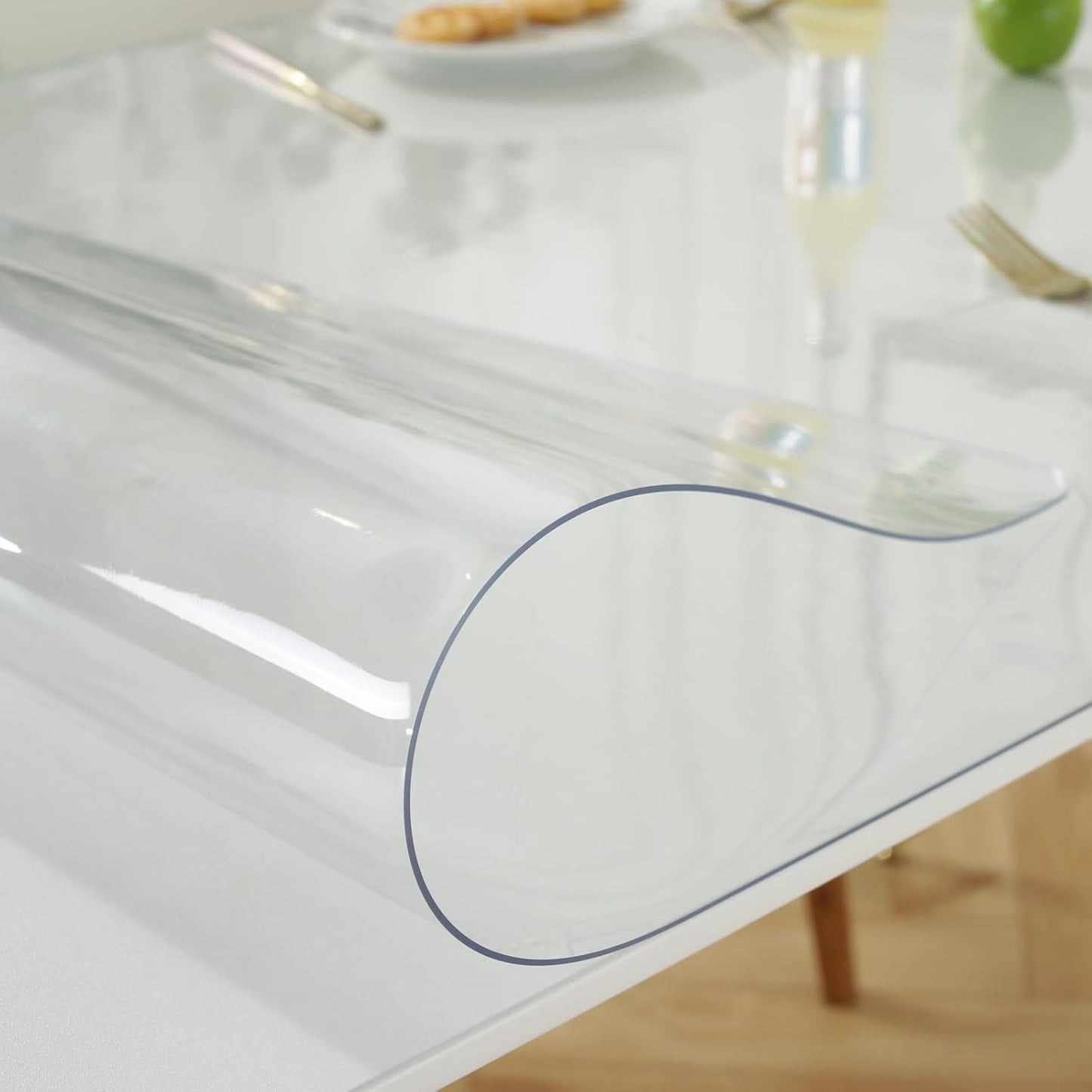 17 45 Inch, 1.5mm LovePads Clear Desk Mat x Thick Clear Table Protector, Waterproof Plastic Table Cover Protector, PVC