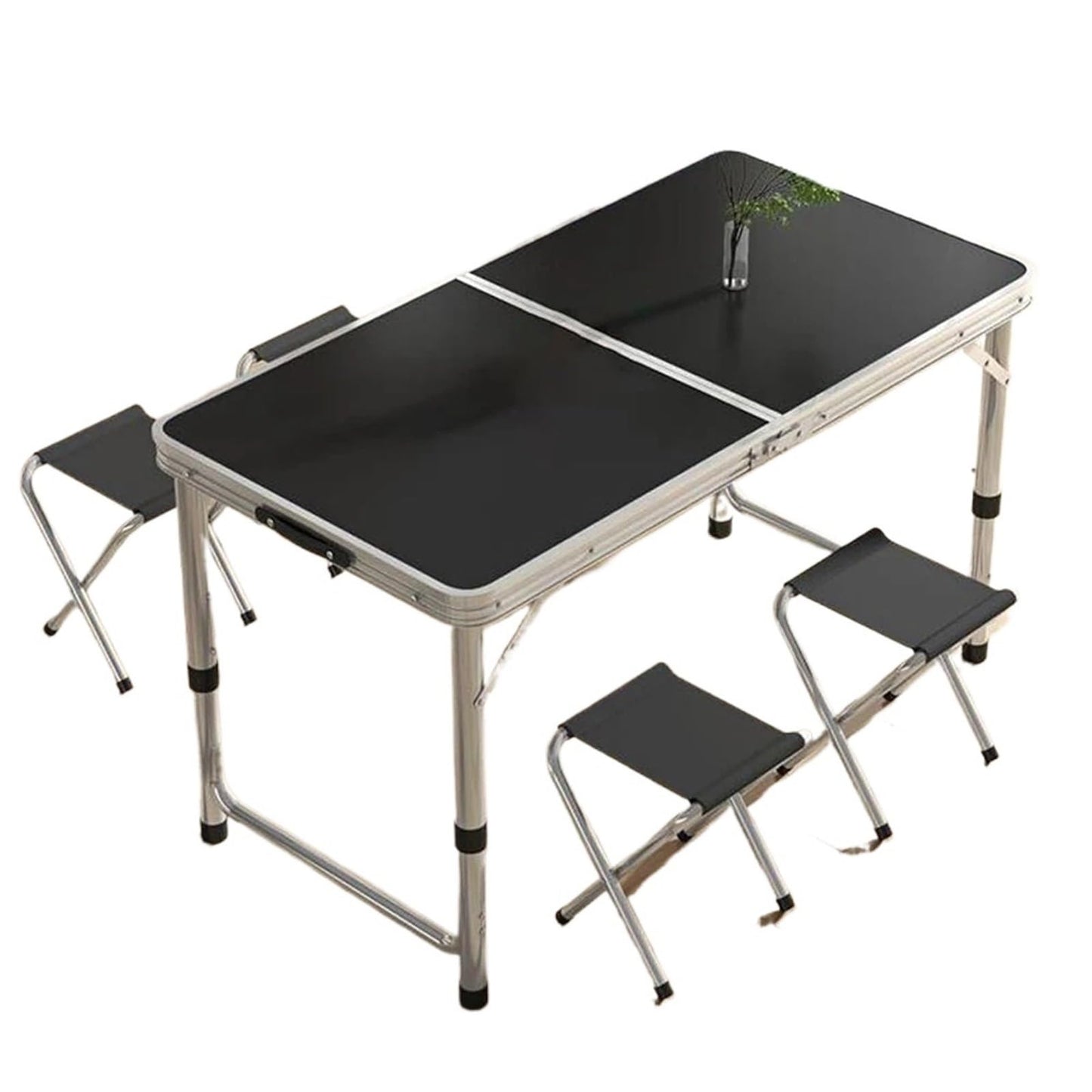 Lightweight Aluminum Foldable Portable Picnic Table with Handle for Camping Fishing Outdoor Activities
