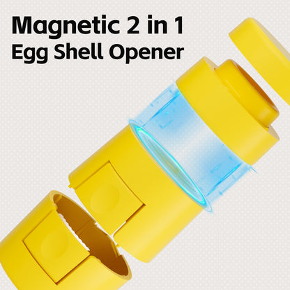 Innovative 2 in 1 Egg Shell Opener, Hard Boiled Egg Peeler Cracker with Piercer, Cute Egg Separator for Raw Eggs, Home Kitchen Gadgets Tool