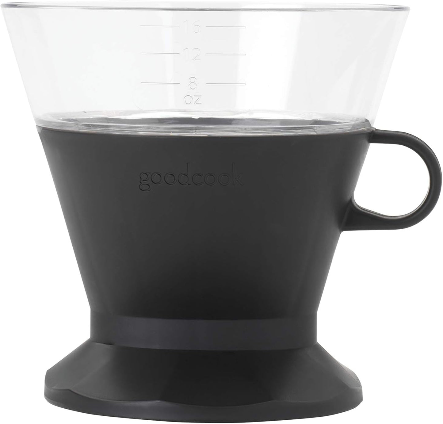 Goodcook Koffe BPA-Free Plastic Auto-Drip Pour Over Coffee Maker with #2 Paper Filters (Black)