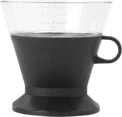Goodcook Koffe BPA-Free Plastic Auto-Drip Pour Over Coffee Maker with #2 Paper Filters (Black)