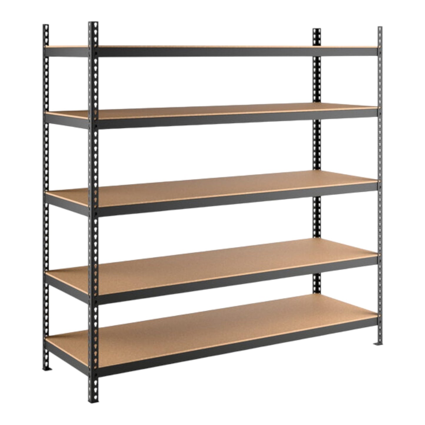 PRO&Family 24"x 72"x 72" 5 Shelves Heavy Duty Shelving Unit - Industrial Garage Storage Rack Z- Beam Storage Shelf Shelf Organizer Metal Wood Storage Shelves System