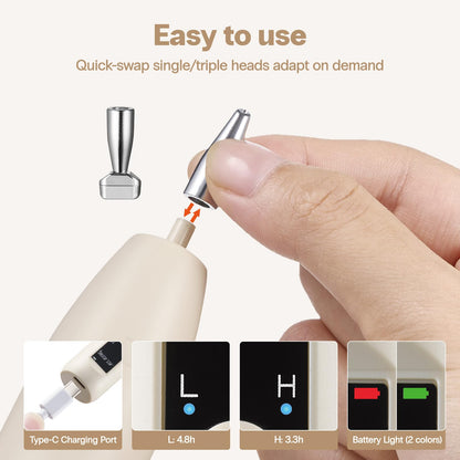 Electric Diamond Painting Pen - Cordless Diamond Art Pen Low-Noise Wax-Free, Rechargeable 2-Speed, Portable Diamond Art Accessories for Crafts Lovers
