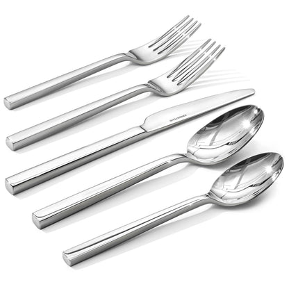 KINGSTONE Silverware Set, 20-Piece Flatware Cutlery Set Premium Stainless Steel, Service for 4, for Kitchen, Home, Wedding, Party, Mirror Polished and Dishwasher Safe
