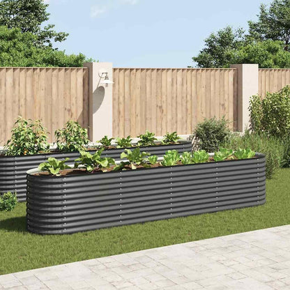Mhdvray Galvanized Raised Garden Bed 157.5 x 31.5 x 31.9 in, Grey Metal Planter for Patio, Balcony & Backyard, Large Outdoor Box for Vegetables, Herbs & Flowers