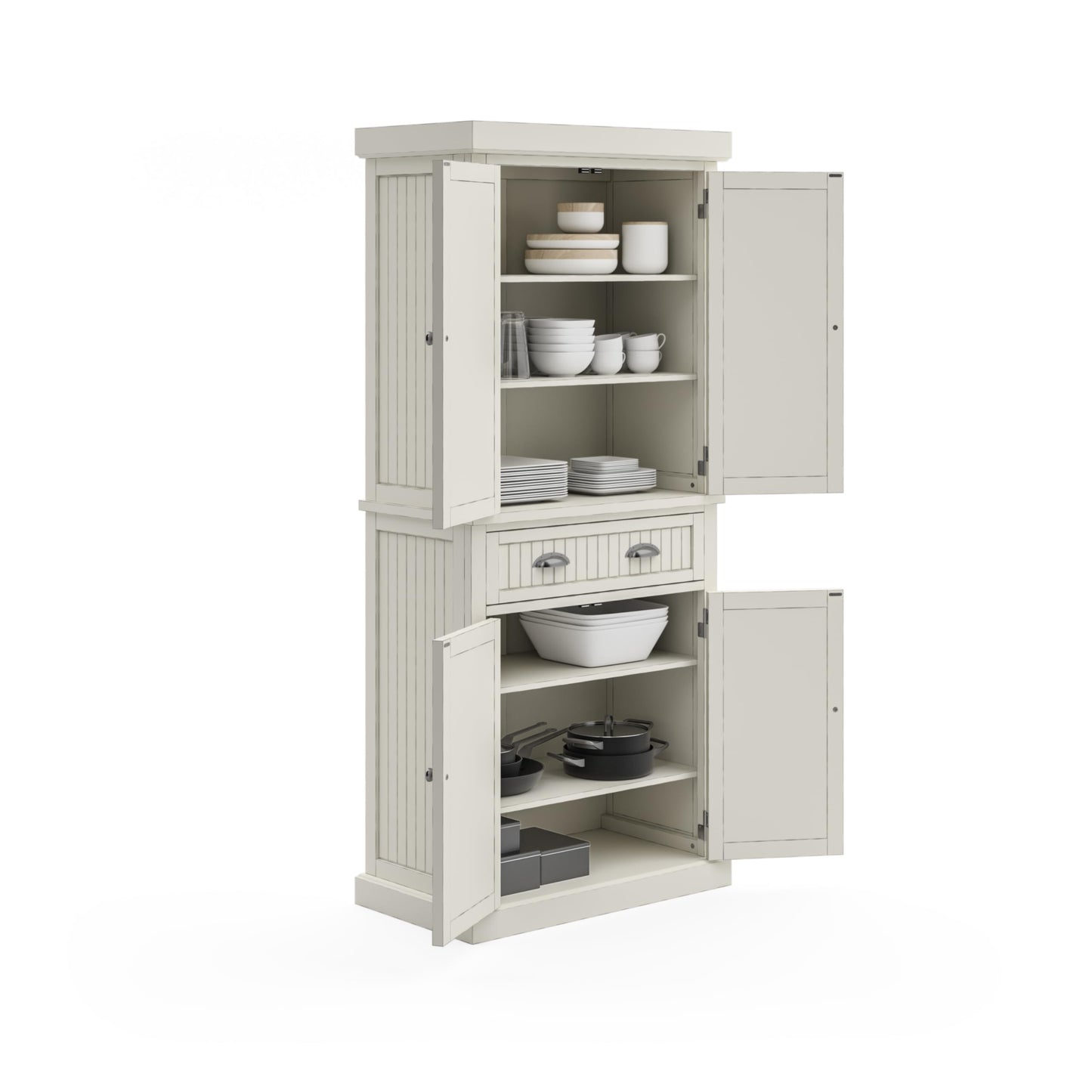 Homestyles Nantucket Pantry, 30", Off White